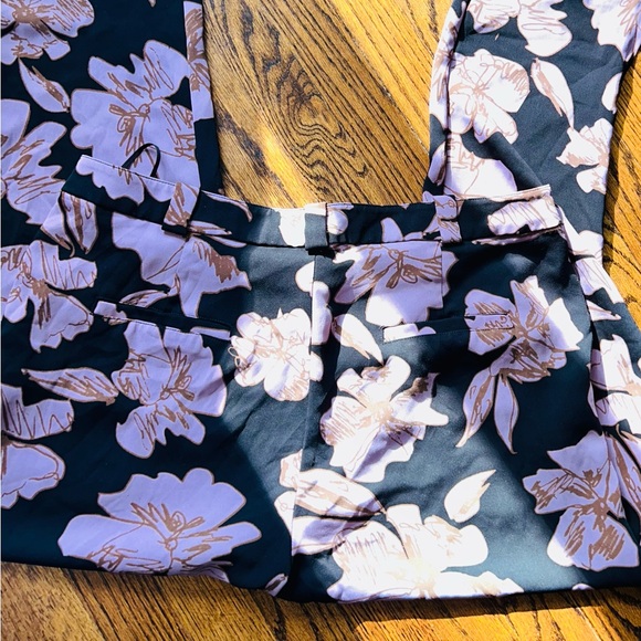 RACHEL Rachel Roy Black and Pink Floral Pants - Picture 2 of 3